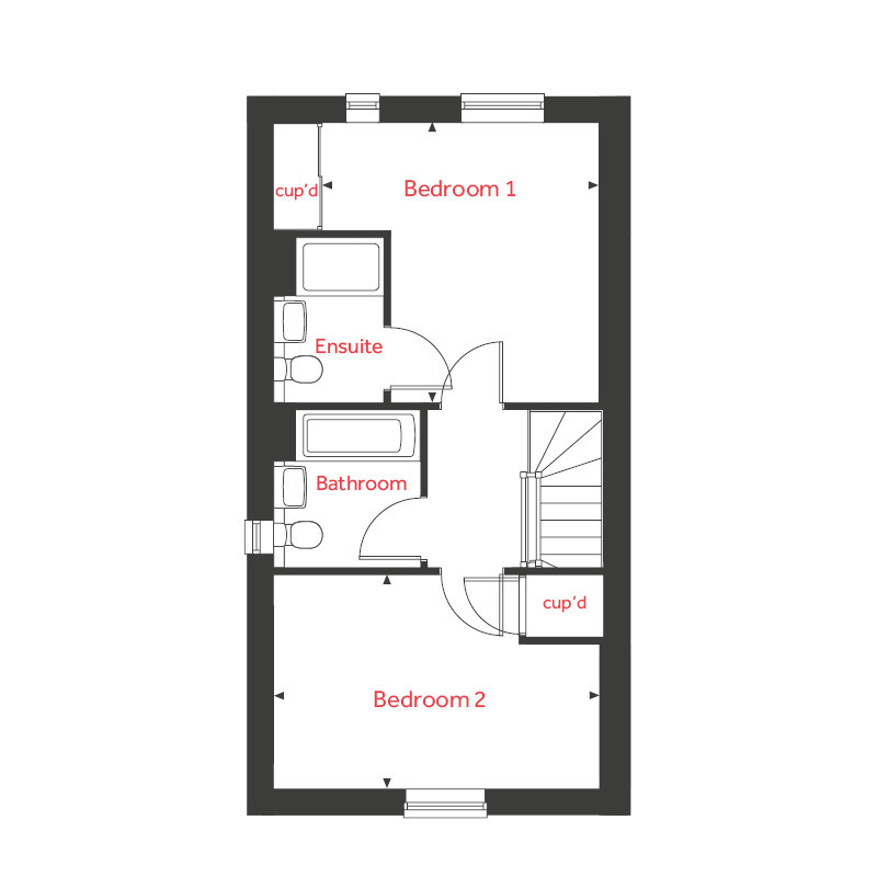 2 bedroom end of terrace house for sale - Floor Plan