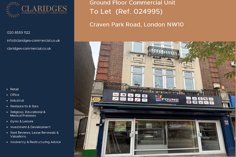 Retail property (high street) to rent, 23 Craven Park Rd London NW10 8SE