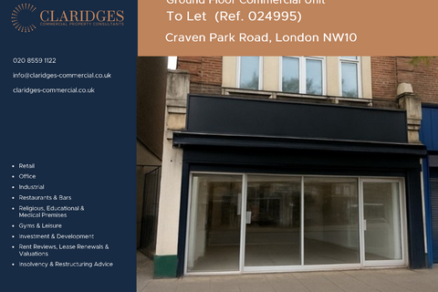 Retail property (high street) to rent, 23 Craven Park Rd London NW10 8SE