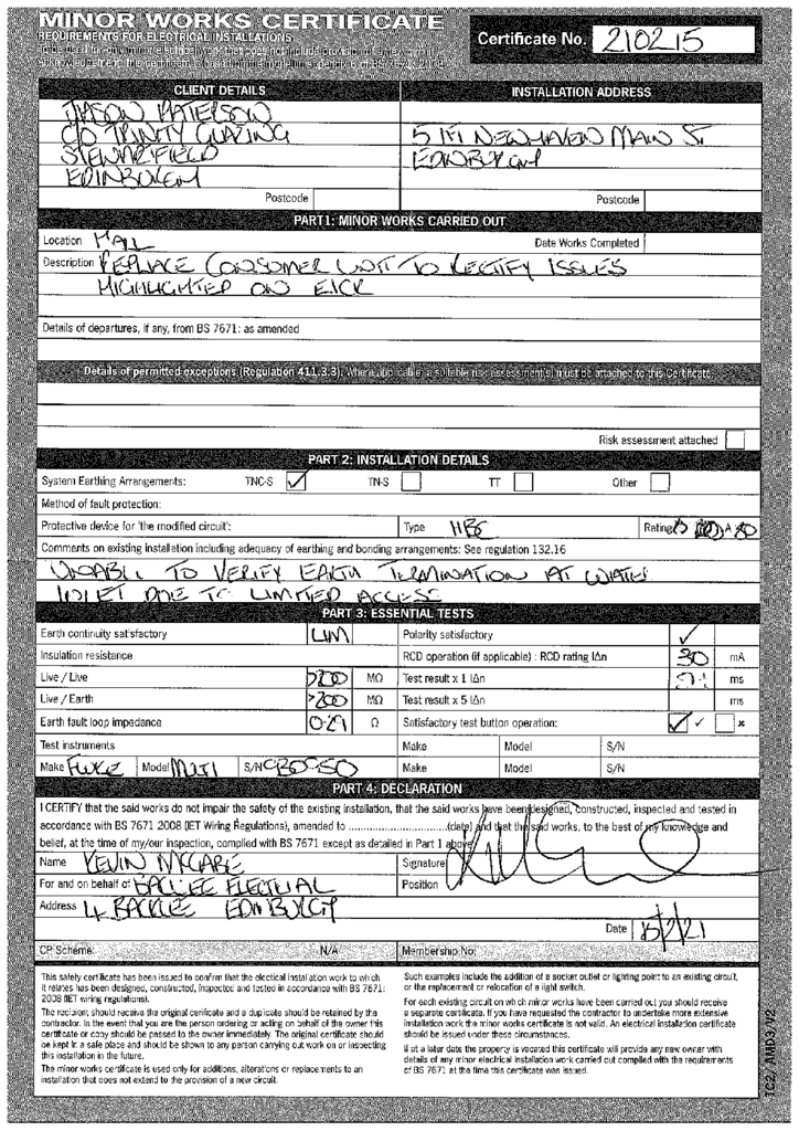 EPC Certificate
