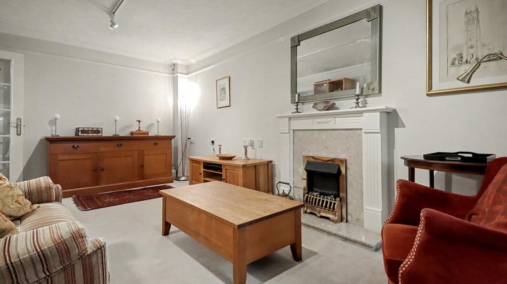 Living room, fireplace