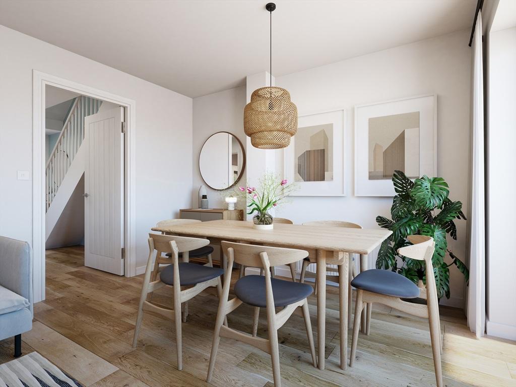 The dining area is ideal for family meals