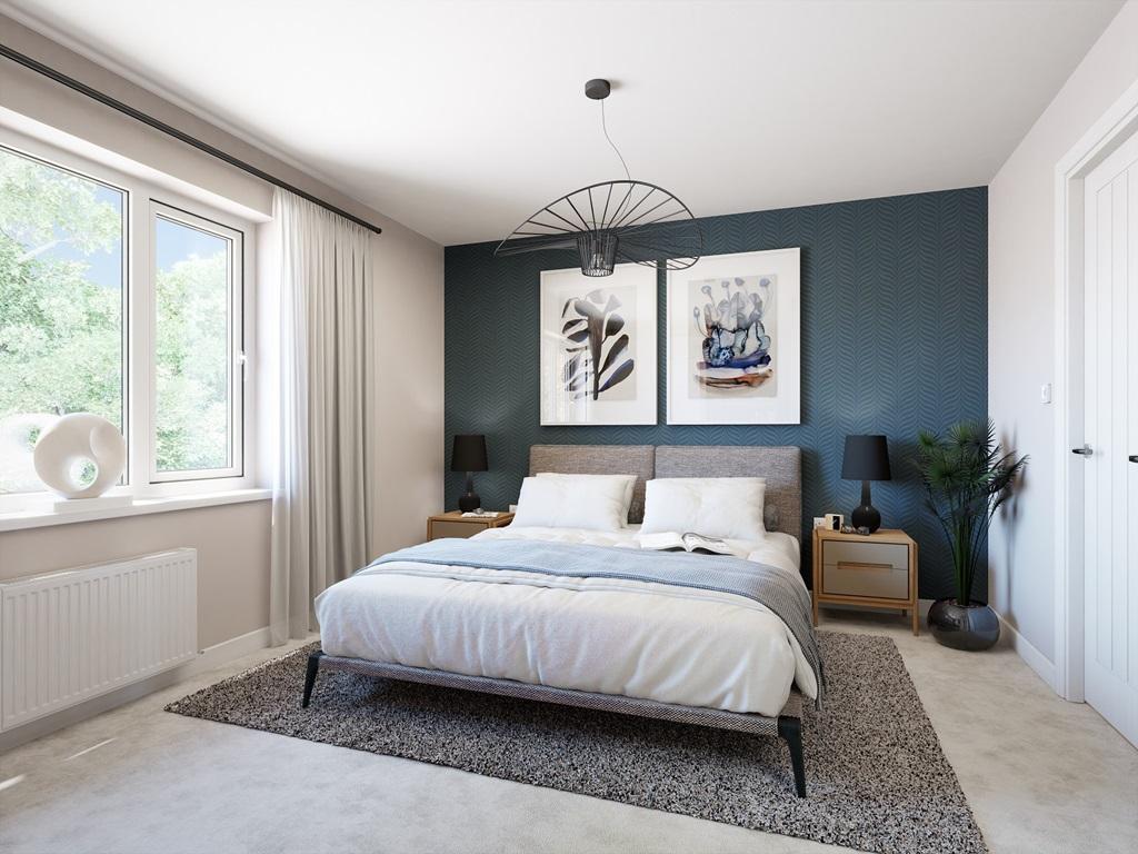 A light-filled and idyllic main bedroom
