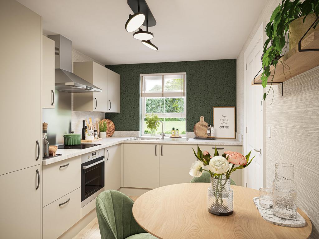 Internal cgi of the kitchen in the folkestone