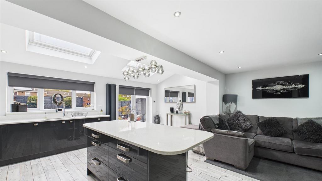 Open Plan Kitchen Dining And Family Room