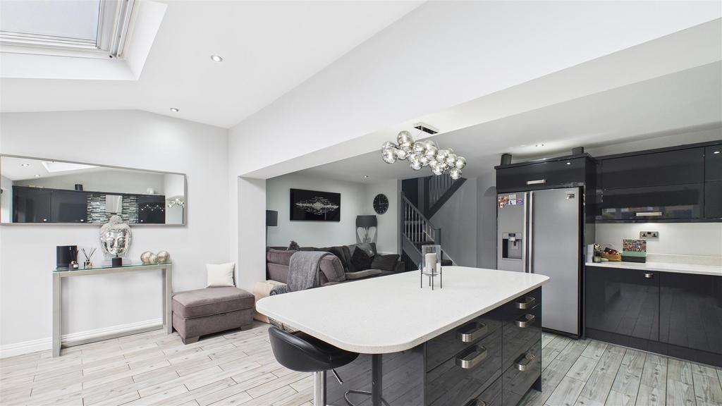 Open Plan Kitchen Dining And Family Room