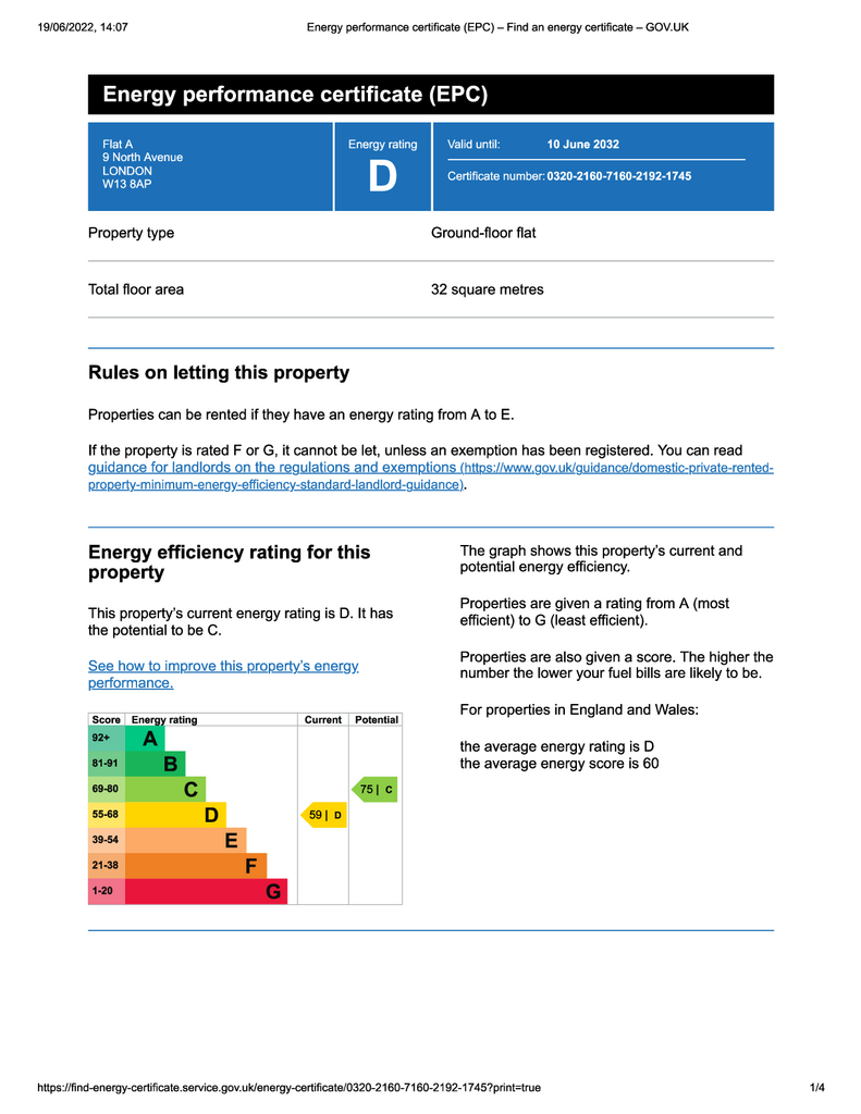 Energy Performance Certificate (EPC) 10-06-32