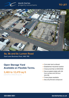 Land to rent, 8A East Ln Wembley HA9 7RE