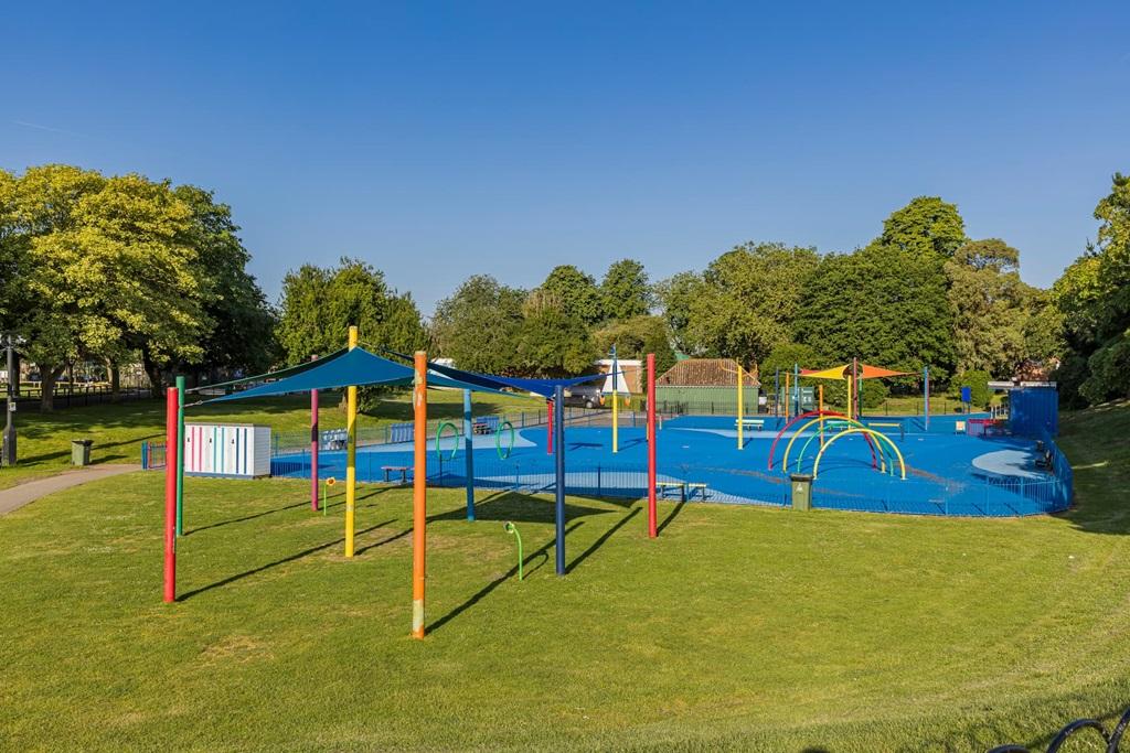 Kids will love the famous Splash Park in...