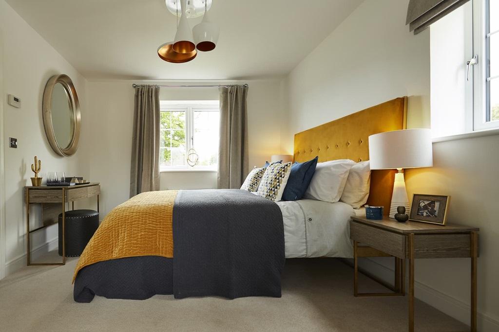 The main bedroom has ample space for wardrobes...