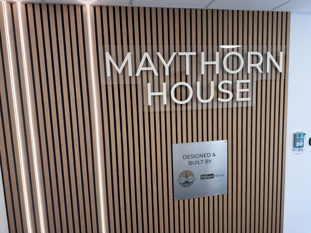 Maythorn house sign