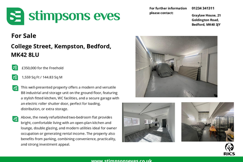Industrial unit for sale, 34 College St Kempston MK42 8LU