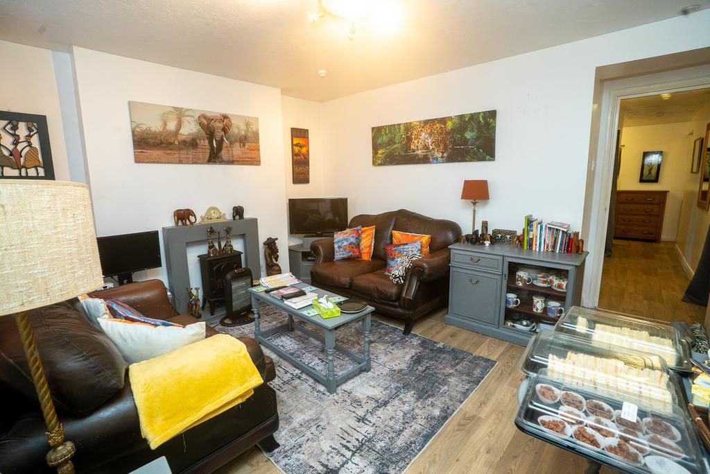 Living room, fireplace