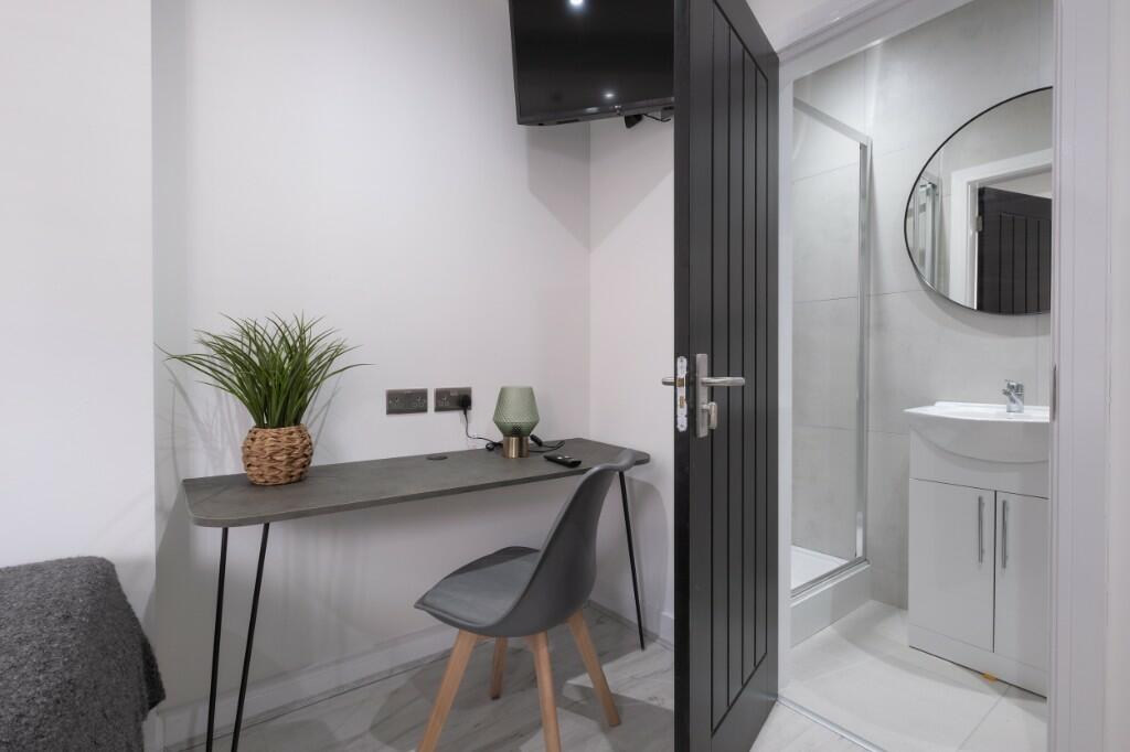A modern and well-maintained compact toilet are...