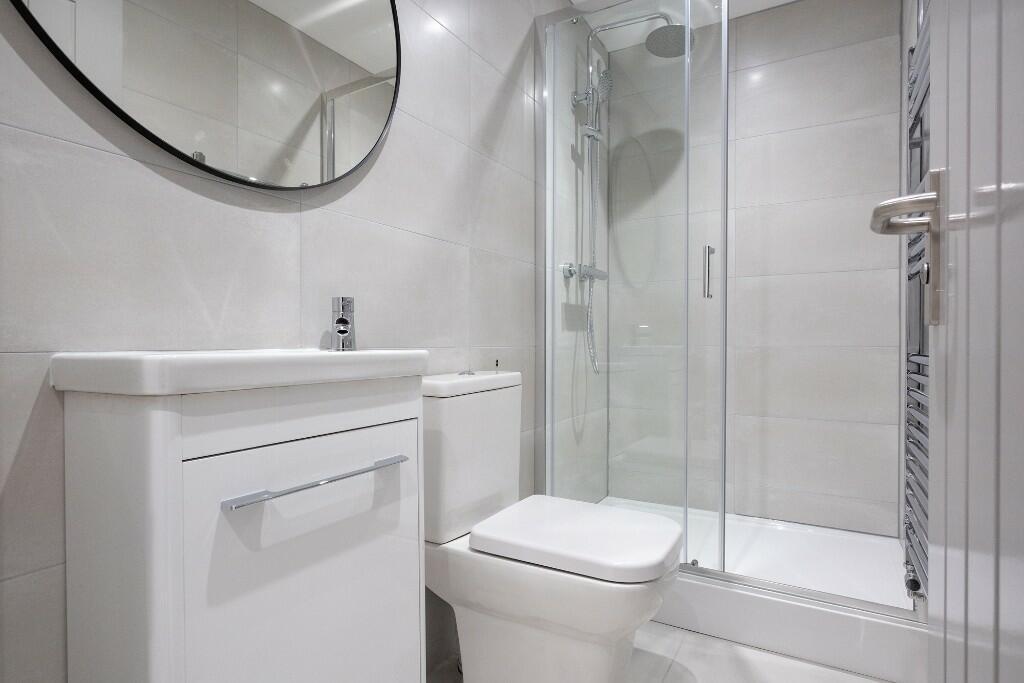 Modern bathroom with a clean, bright appearance...