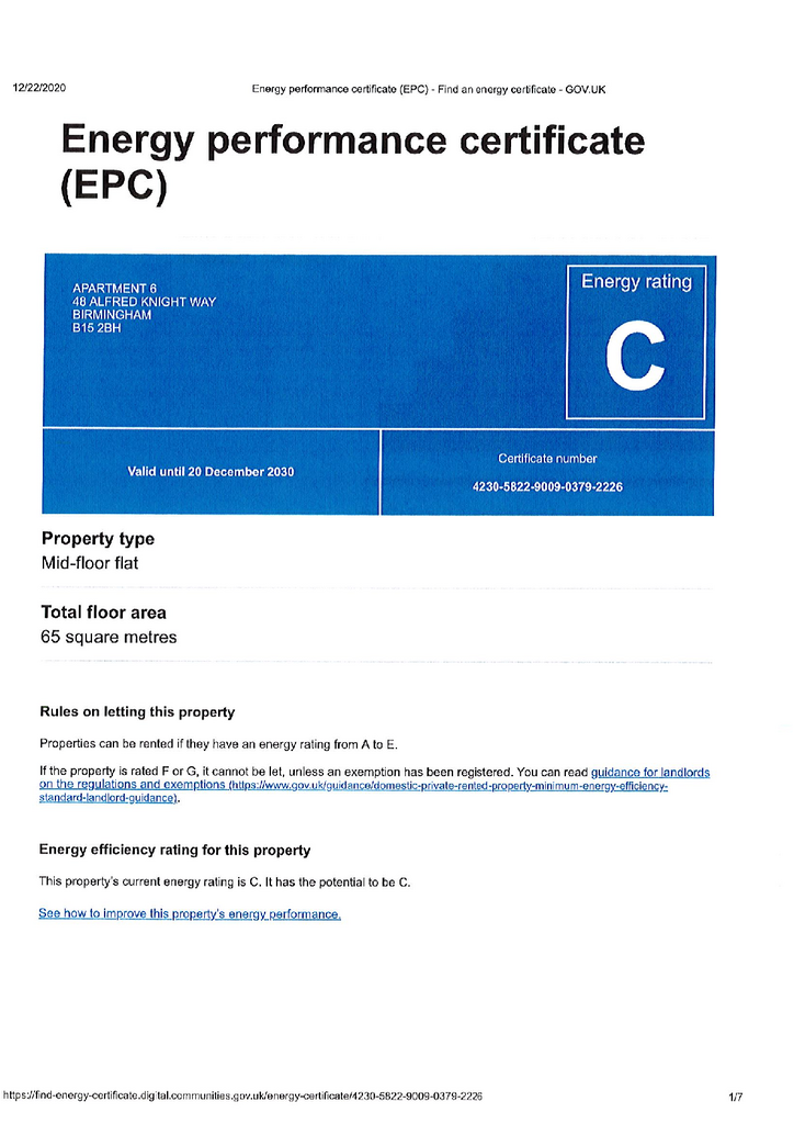 EPC Certificate
