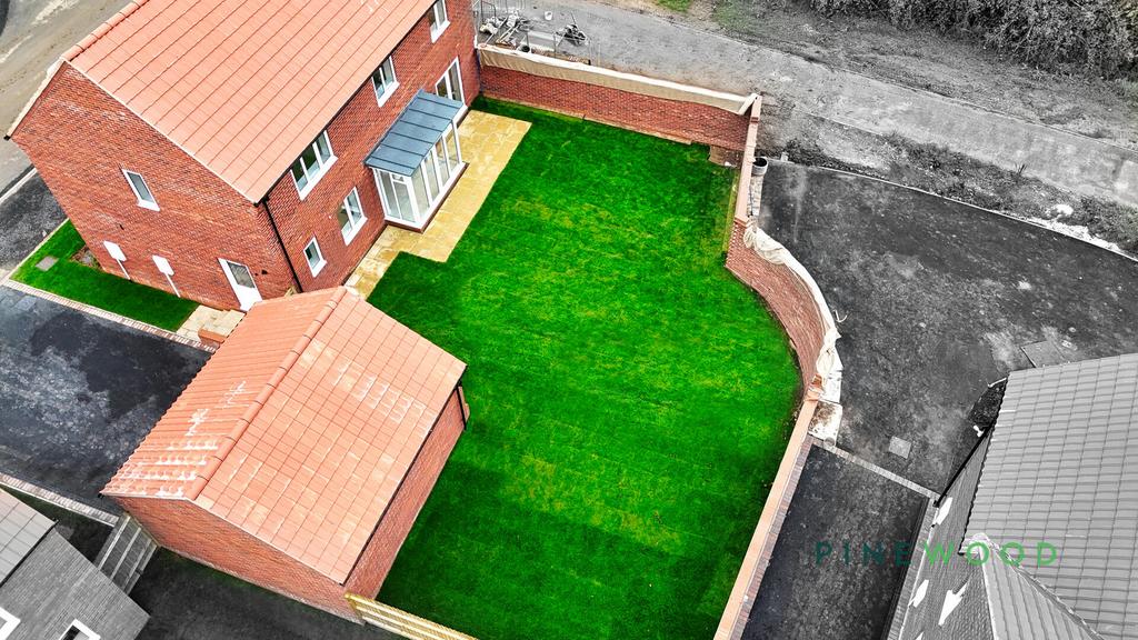 Rear landscaped garden