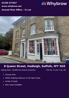 Office to rent, 8 Queen Street, Hadleigh Ipswich IP7 5DZ