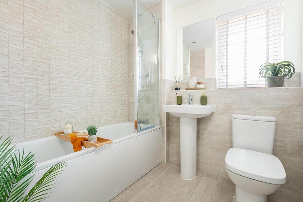 A family bathroom completes the home