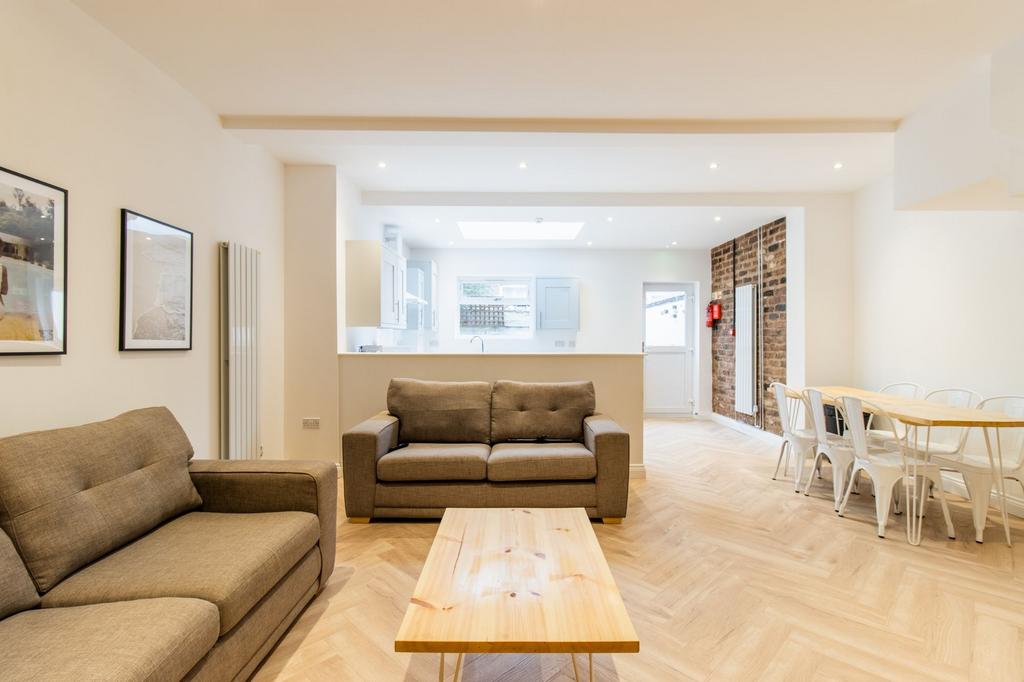 Bright, modern open-plan living and dining area...