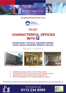 Office to rent, Canal Basin Sowerby Bridge HX6 2AG