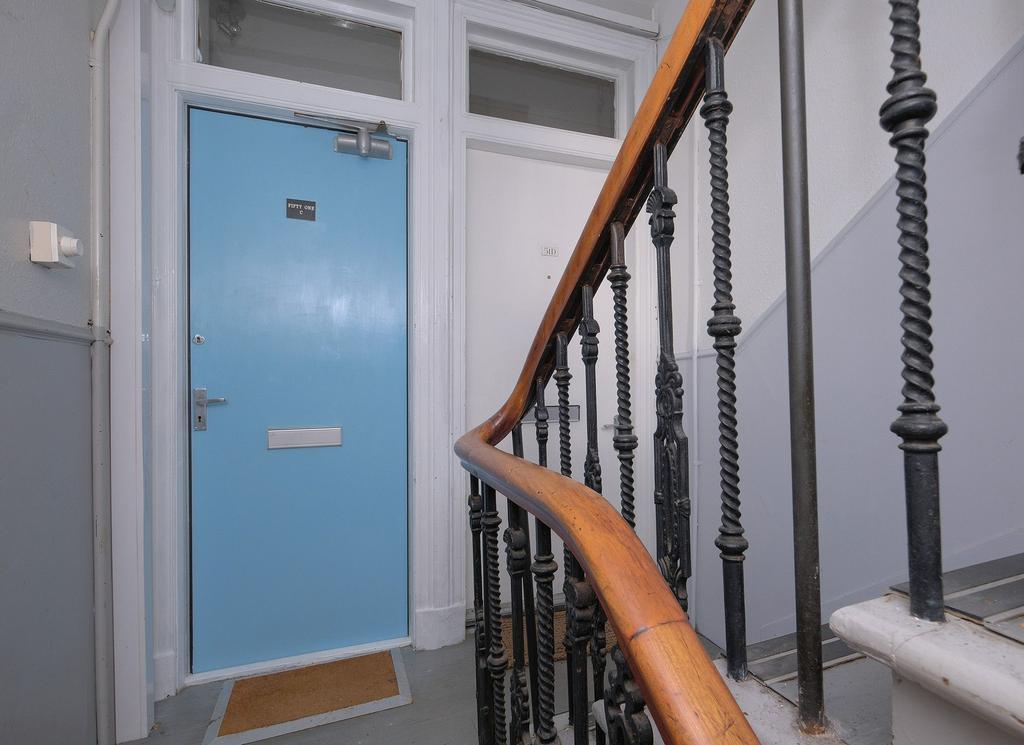 Landing and front door