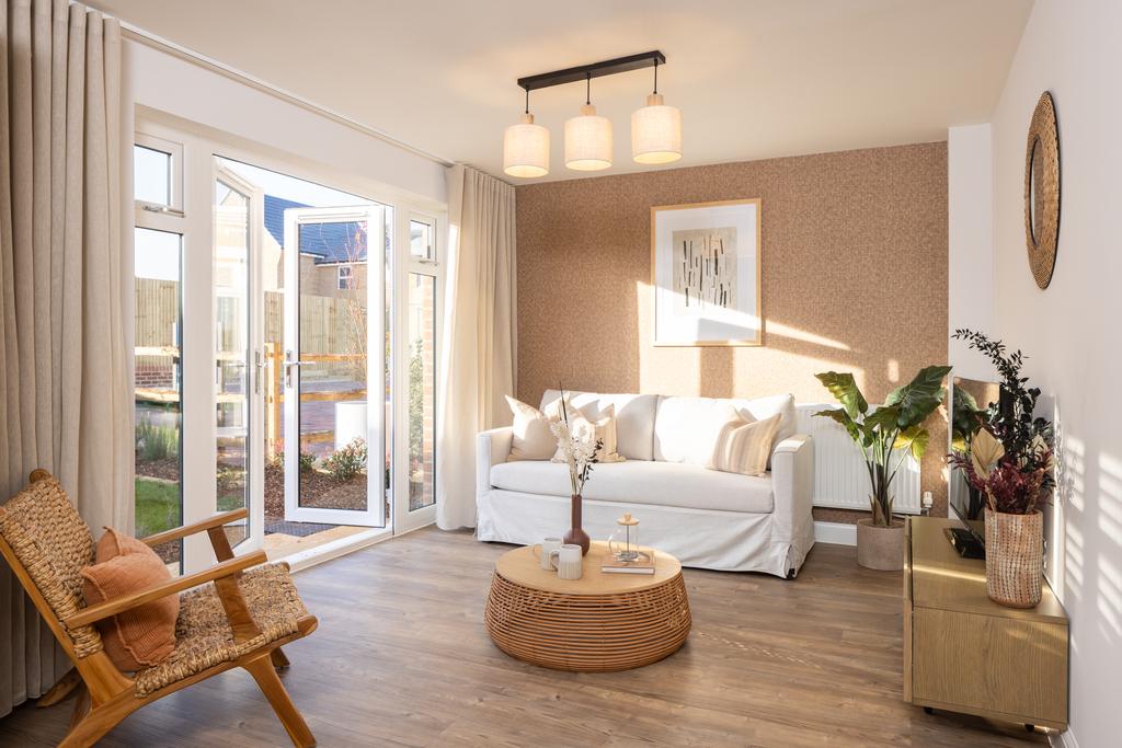 Internal shot of the family area in the...