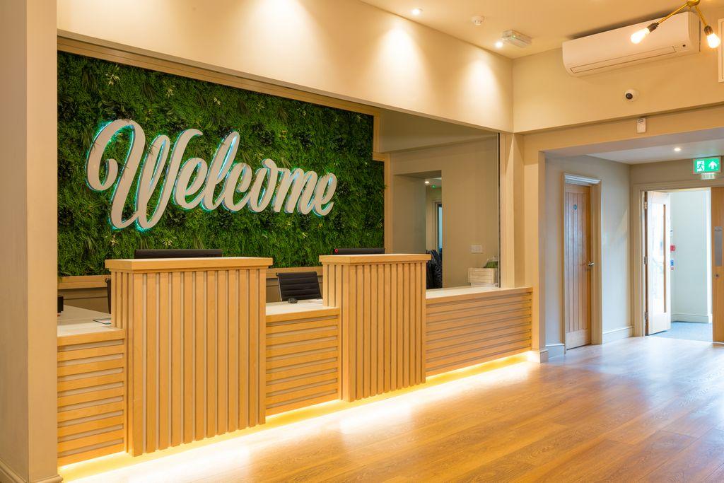 2023 Coghurst Hall Sussex Reception Signage Empty