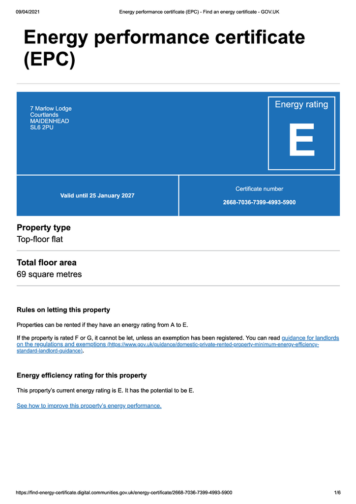 Energy Performance Certificate