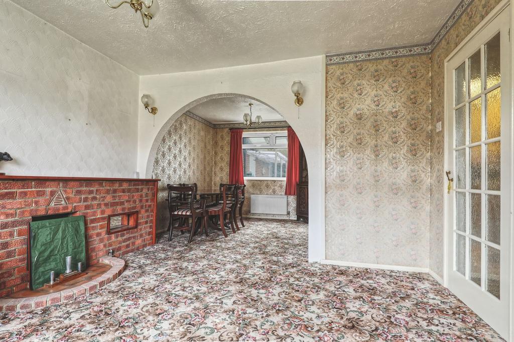 Living room, fireplace