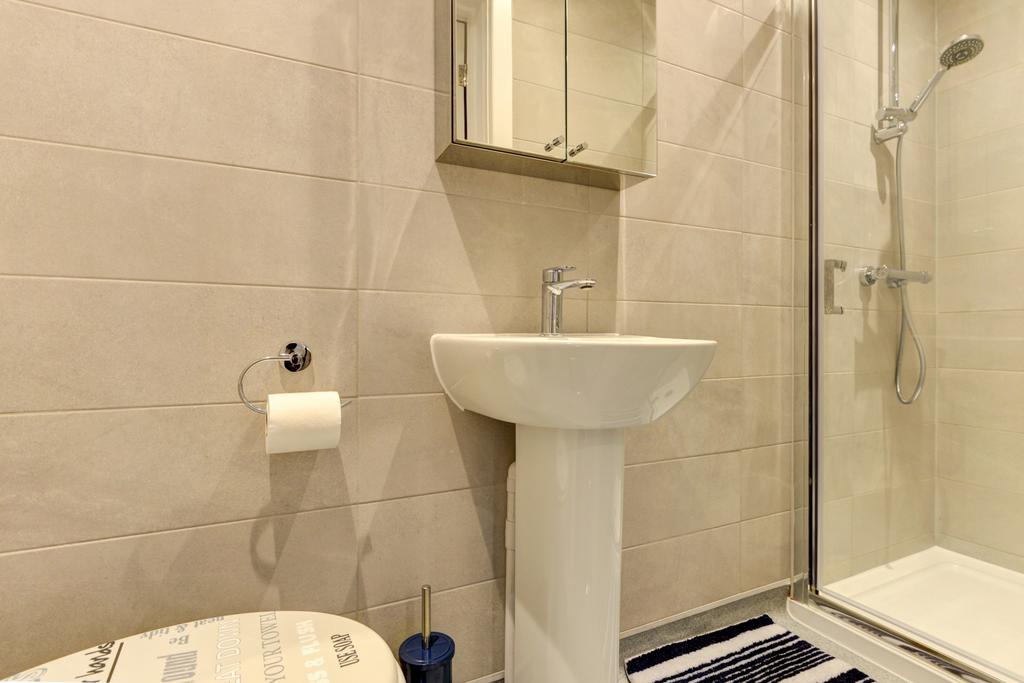 A clean and well-maintained bathroom with a mod...