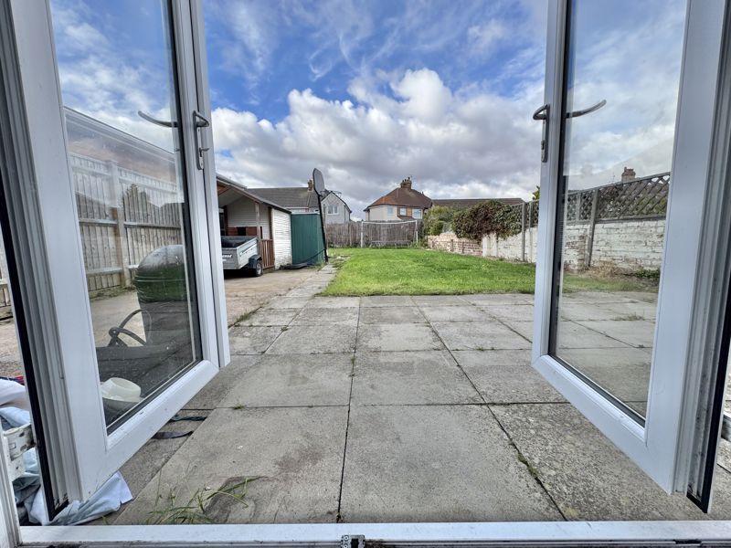 View to garden from