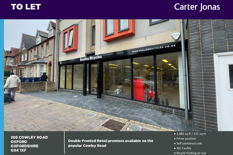 Retail property (high street) to rent, 205 Cowley Rd Oxford OX4 1XA