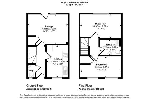 2 bedroom terraced house for sale, Scafell Green, Thornaby, Stockton-on-Tees, Durham, TS17 8FX