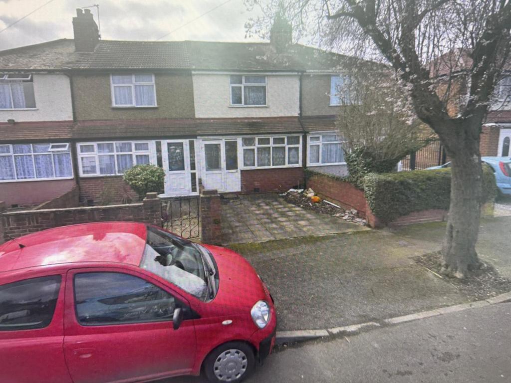 This is a three-bedroom terraced house available