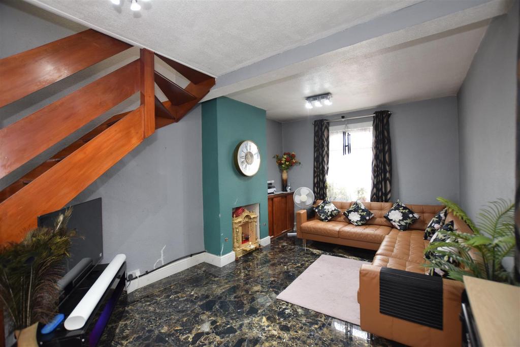 Living room, fireplace