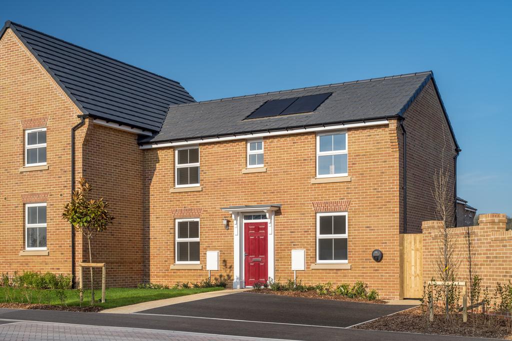External shot of plot 110 hadley wide at the...