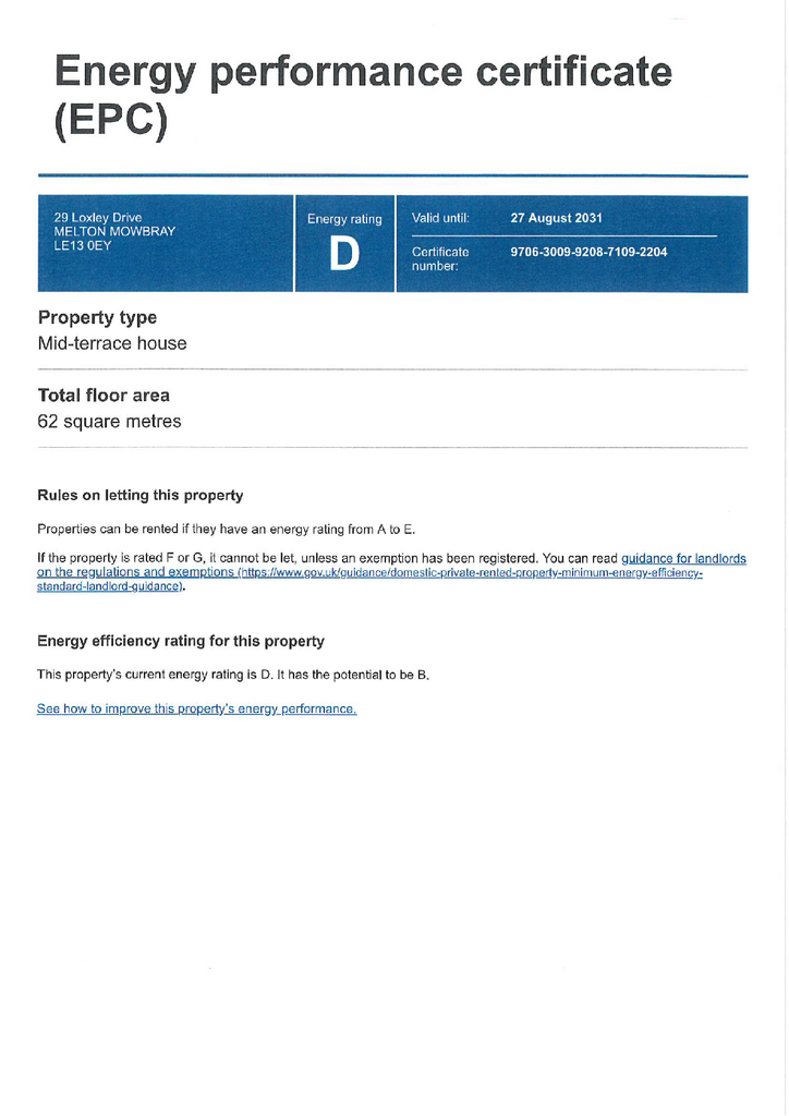 EPC Certificate