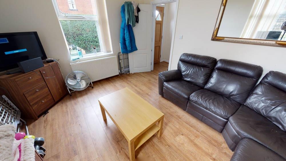 A bright and spacious contemporary living room ...