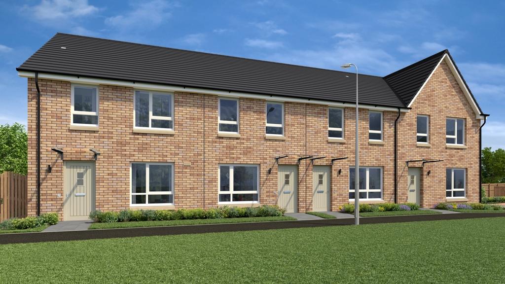 Almond mid terraced home CGI