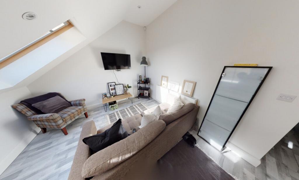 A bright and inviting contemporary living room ...
