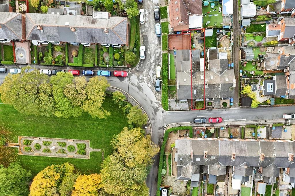 Aerial view of the property