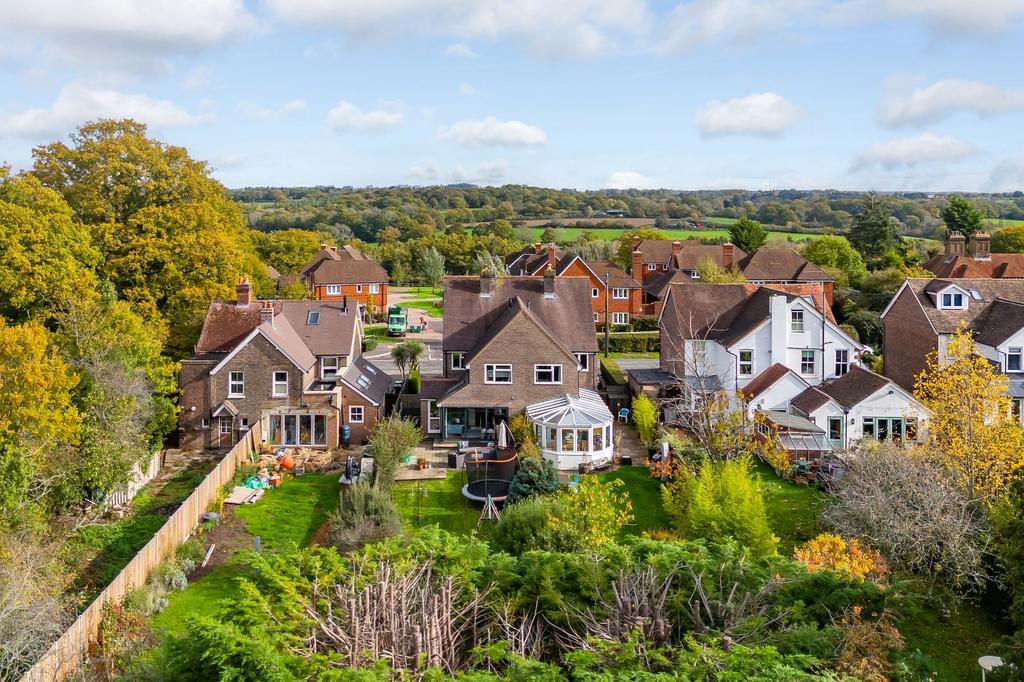 Aerial rear garden