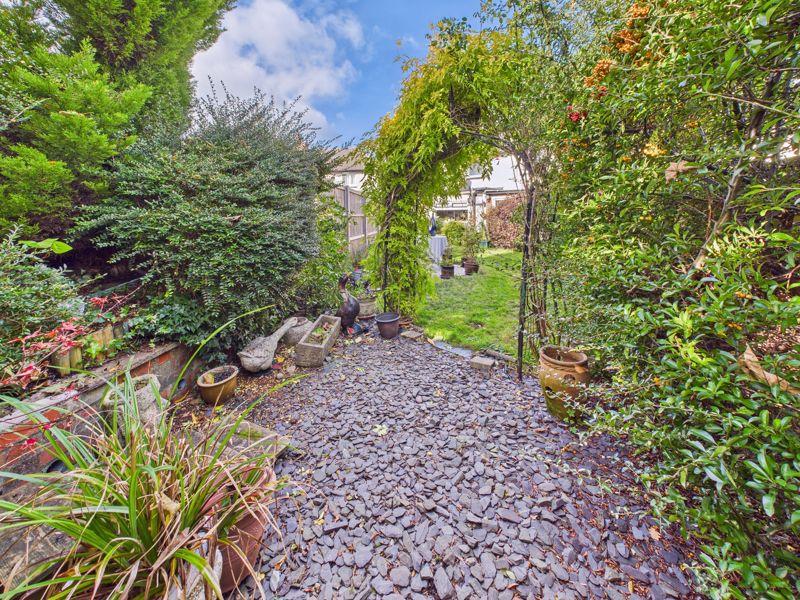 Rear garden to house