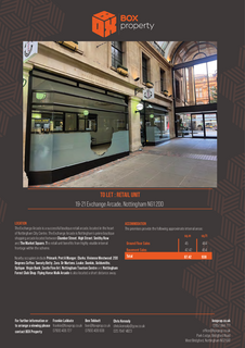 Retail property (high street) to rent, 19-21 Exchange Arcade Nottingham NG1 2DD