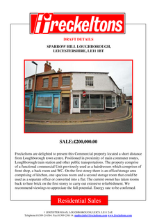 Retail property (high street) for sale, 1 Sparrow Hl Loughborough LE11 1BT
