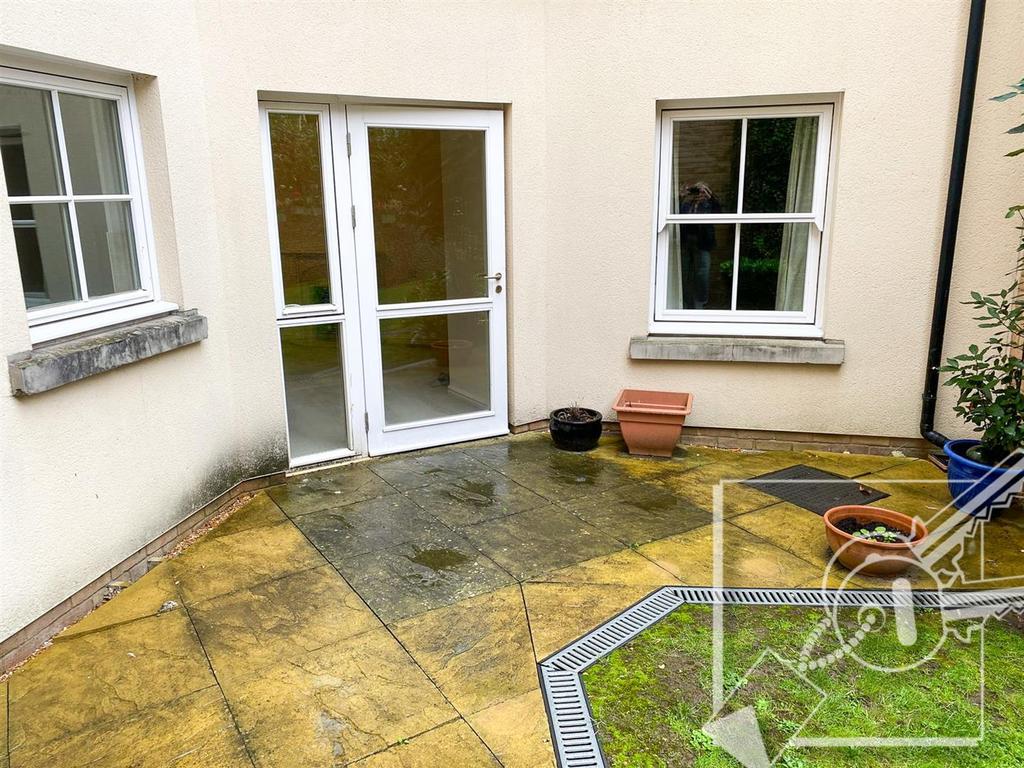 Patio adjacent to flat