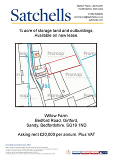 Land to rent, Bedford Rd Sandy SG19 1ND