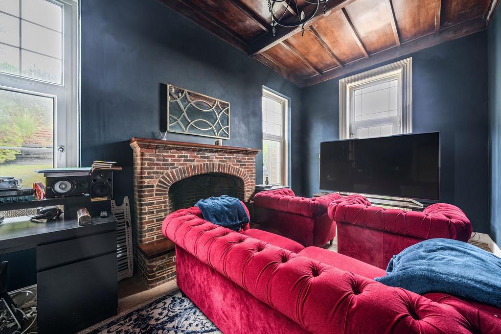 Living room, fireplace