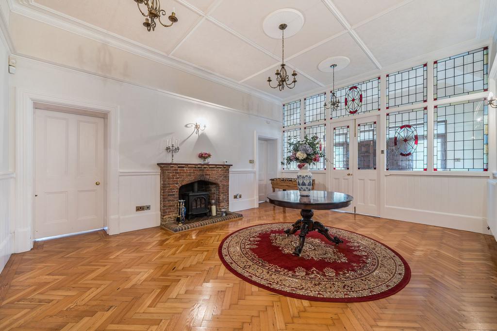 Reception room, fireplace